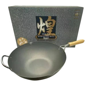 Kirameki Premium Cast Iron Nitriding Processing Stir-fry Wok (Made in Japan) - 36cm