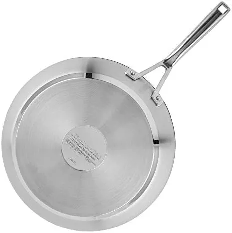 KitchenAid 3-Ply Base Brushed Stainless Steel Nonstick Fry Pan/Skillet, 12 Inch