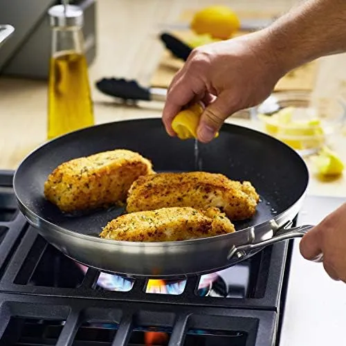 KitchenAid 3-Ply Base Brushed Stainless Steel Nonstick Fry Pan/Skillet, 12 Inch