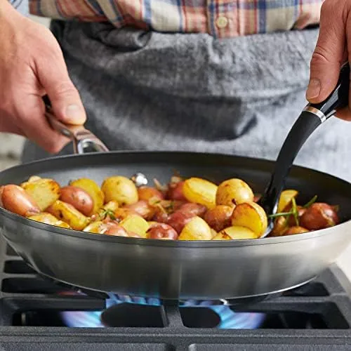 KitchenAid 3-Ply Base Brushed Stainless Steel Nonstick Fry Pan/Skillet, 12 Inch