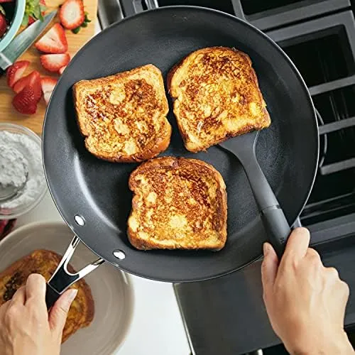 KitchenAid Stainless Steel Nonstick Frying Pans/Skillet Set, 9.5 Inch and 12 Inch, Brushed Stainless Steel