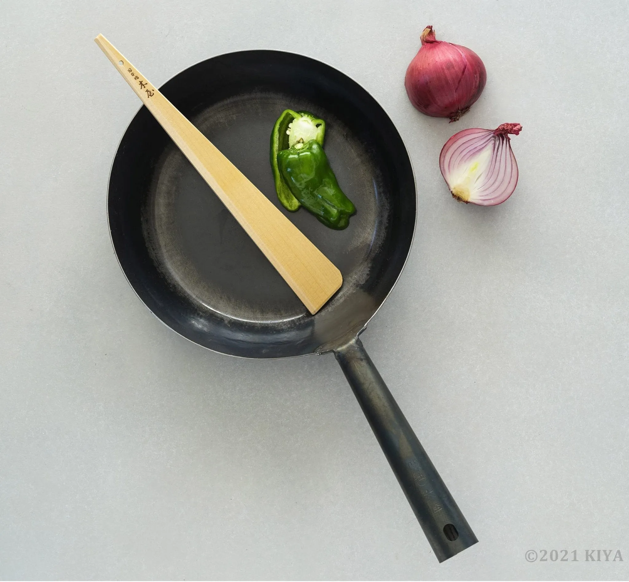 KIYA Iron Hammered Gas Only Frying Pan 26cm Made in Japan