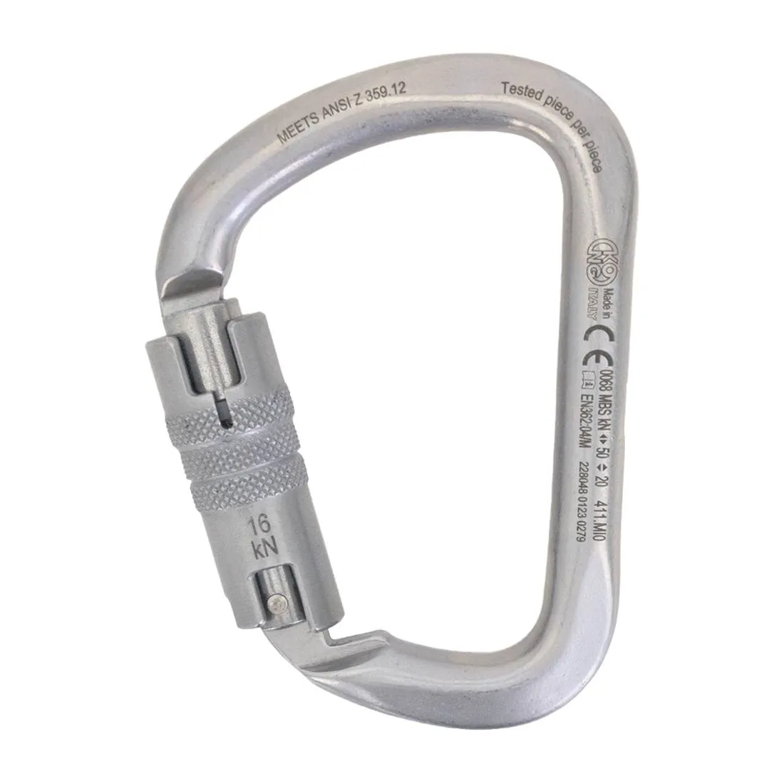 KONG XL Carbon Steel Carabiner - Twist Lock ANSI