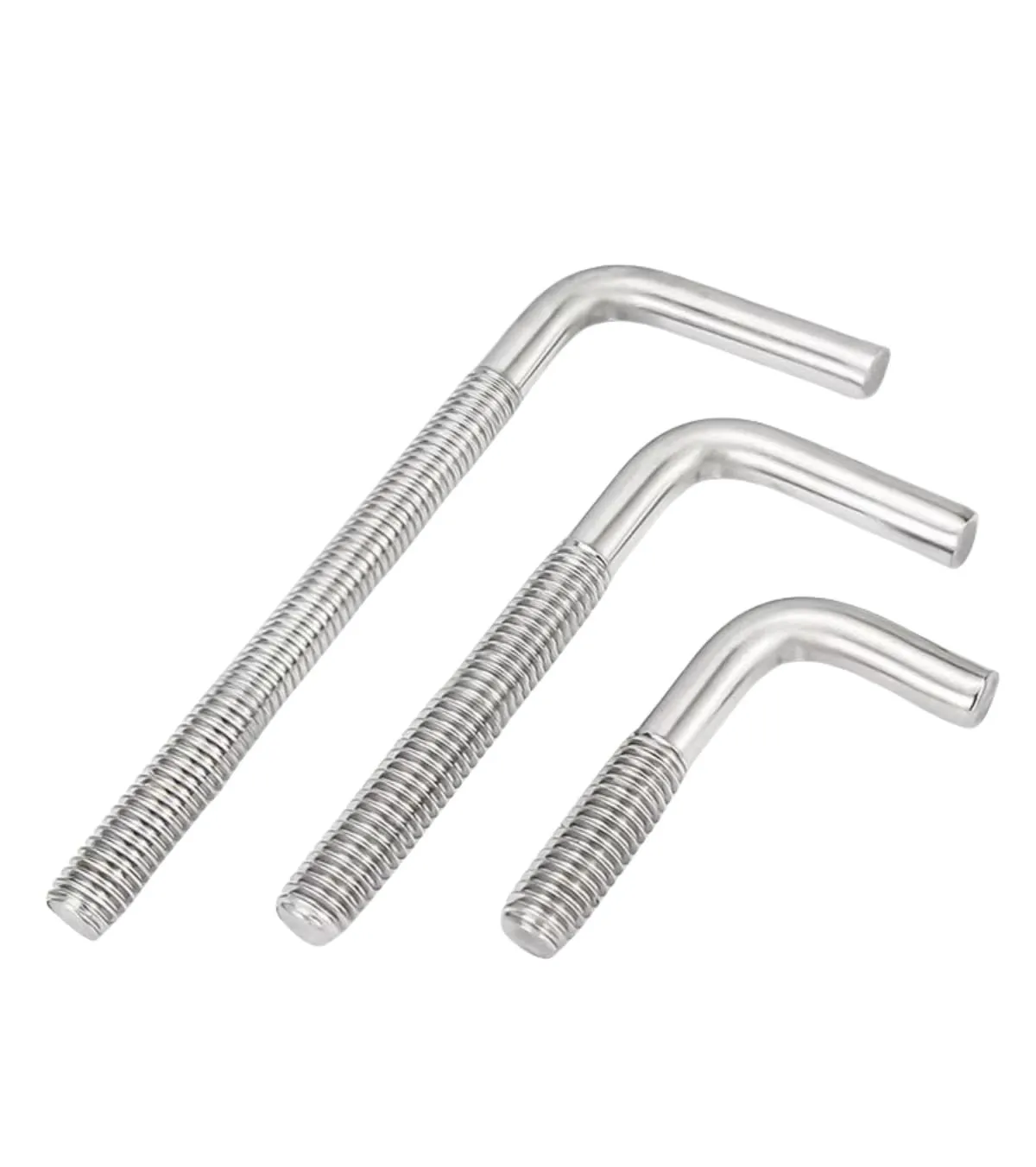 L Shape Foundation Bolts 304 Stainless Steel Right Angle Anchor Bolt Long Square Bend Screw，M4 M5 M6 M8 M10 M12 L Shaped ScrewsM8x150(5pcs)
