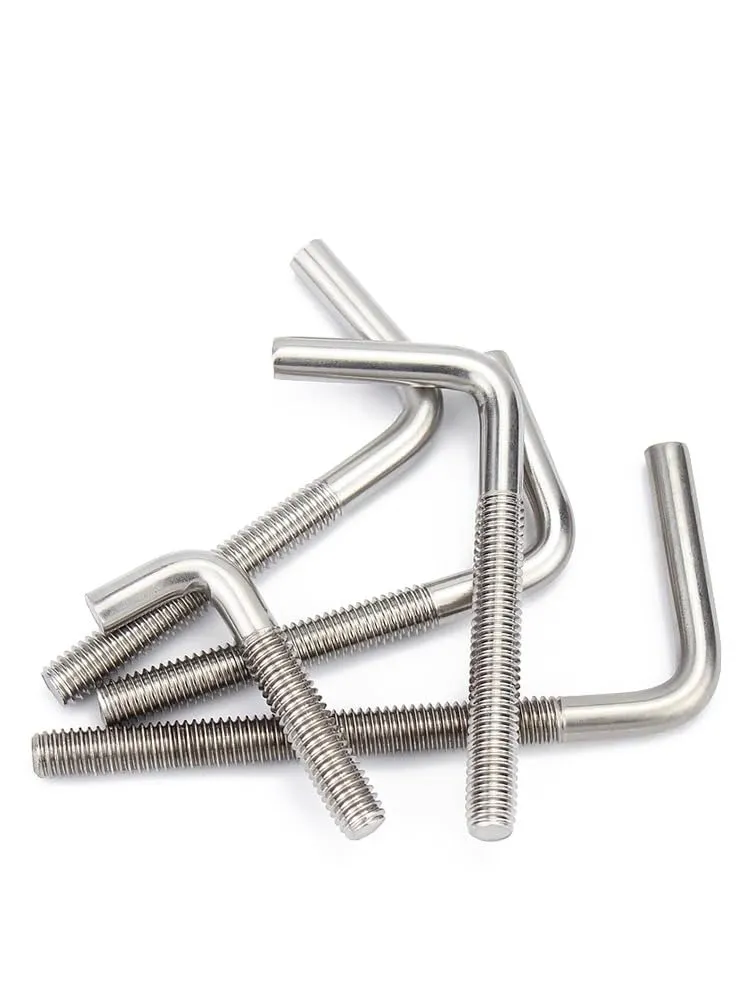 L Shape Foundation Bolts 304 Stainless Steel Right Angle Anchor Bolt Long Square Bend Screw，M4 M5 M6 M8 M10 M12 L Shaped ScrewsM8x150(5pcs)