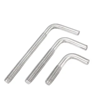 L Shape Foundation Bolts 304 Stainless Steel Right Angle Anchor Bolt Long Square Bend Screw，M4 M5 M6 M8 M10 M12 L Shaped ScrewsM8x150(5pcs)