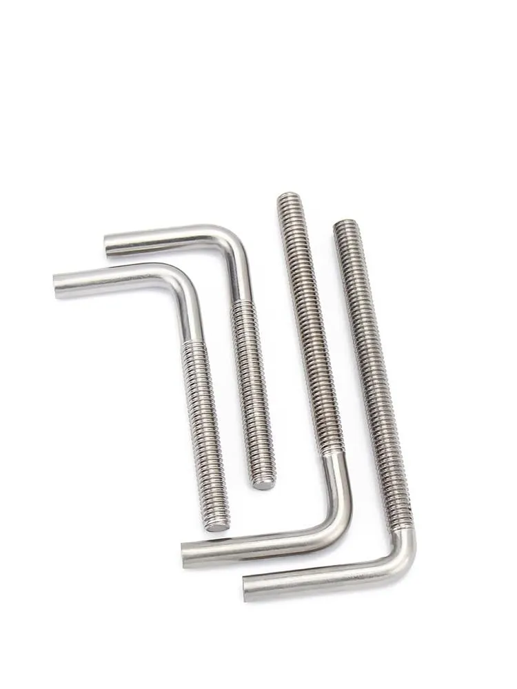 L Shape Foundation Bolts 304 Stainless Steel Right Angle Anchor Bolt Long Square Bend Screw，M4 M5 M6 M8 M10 M12 L Shaped ScrewsM8x150(5pcs)