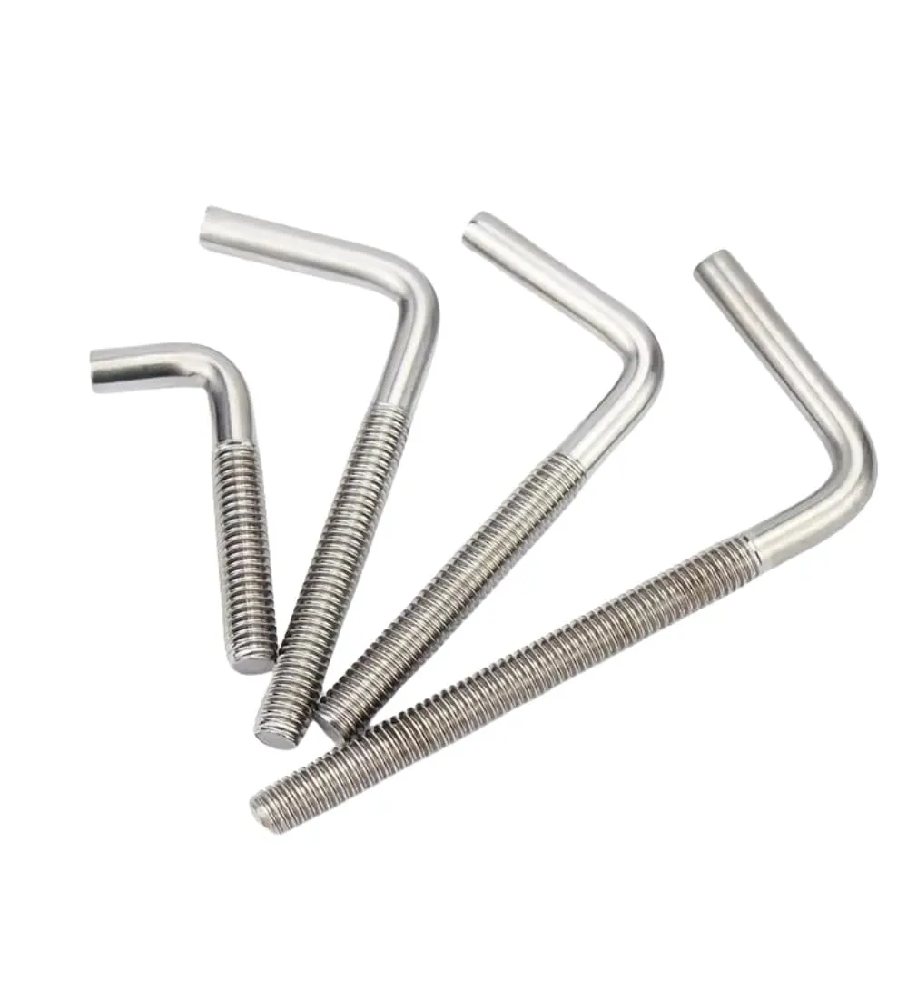 L Shape Foundation Bolts 304 Stainless Steel Right Angle Anchor Bolt Long Square Bend Screw，M4 M5 M6 M8 M10 M12 L Shaped ScrewsM8x150(5pcs)