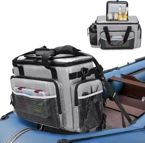 Large Waterproof Kayak Cooler Behind Seat, Chair Back Bag for Lawn-Chair Style Seats, Splash Ice Chest for Kayaking, Fishing & Beaches