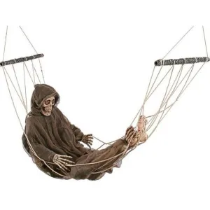 Larry Lazy Bones Life Size Reaper In Hammock Prop 2.4m