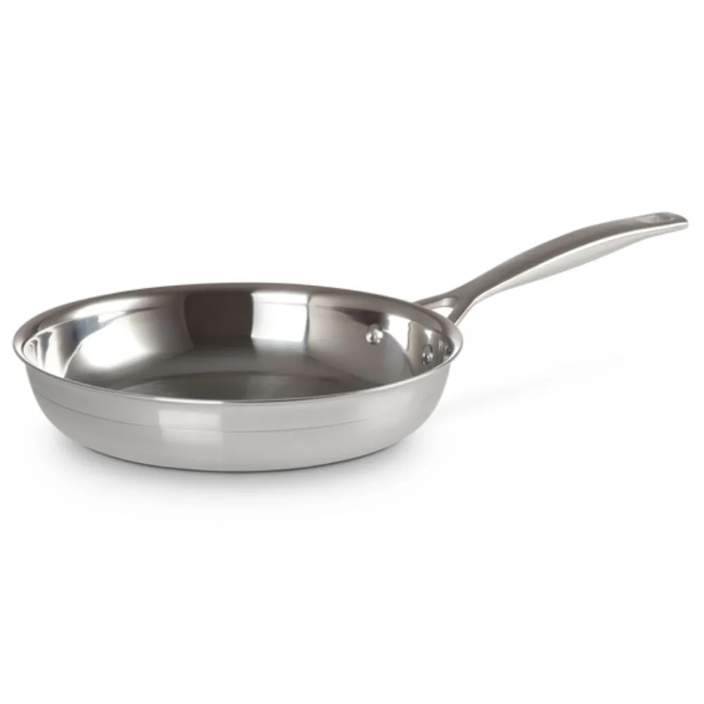 Le Creuset 3-ply Stainless Steel uncoated frying pan