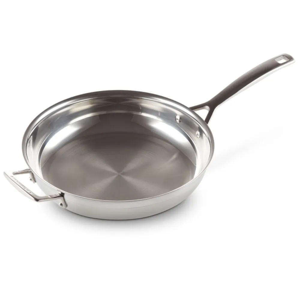 Le Creuset 3-ply Stainless Steel uncoated frying pan