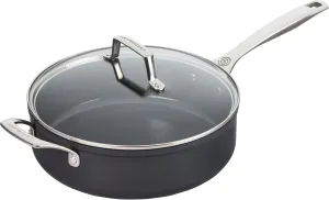 Le Creuset Essential Non-stick Ceramic Sauté Pan with Glass Lid, 4 ¼ qt.