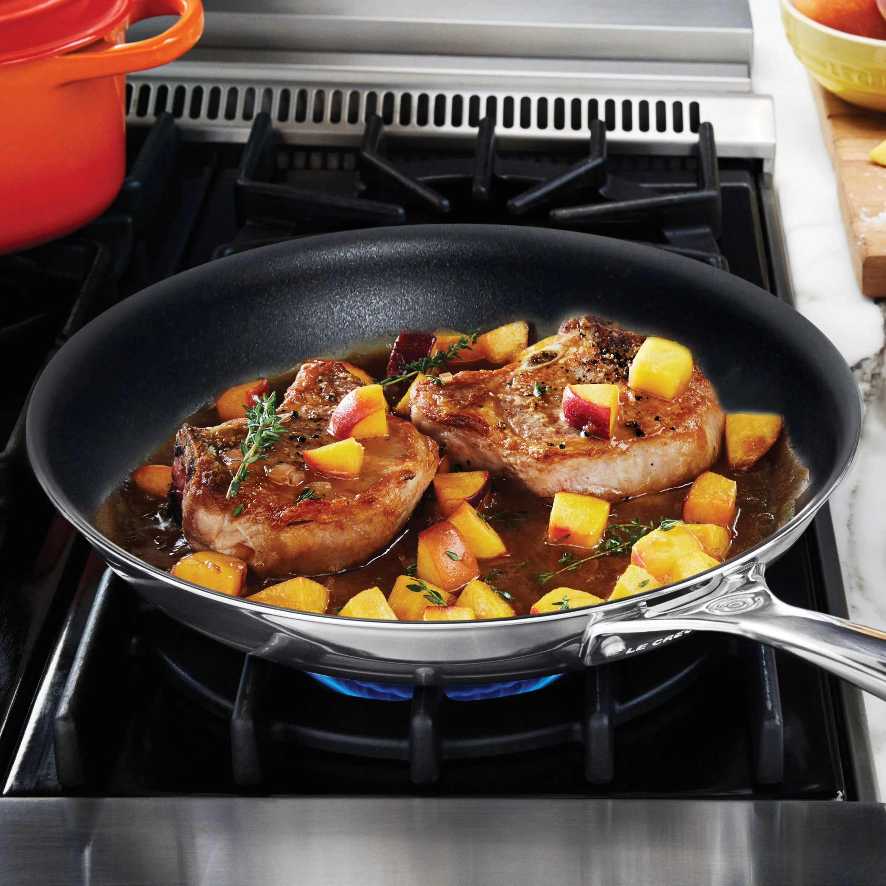 Le Creuset Stainless Steel 2 Piece Nonstick Skillet Set