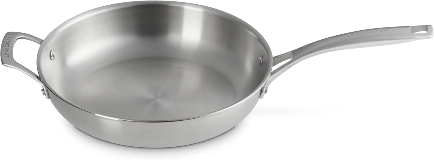 Le Creuset Stainless Steel Essential Set of 2 Fry Pan Set, 9.5" and 11"