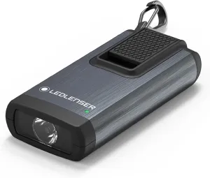 Ledlenser K4R Ultra-Compacted Foldout USB-A Rechargeable Keychain Flashlight 120 Lumens, Gray