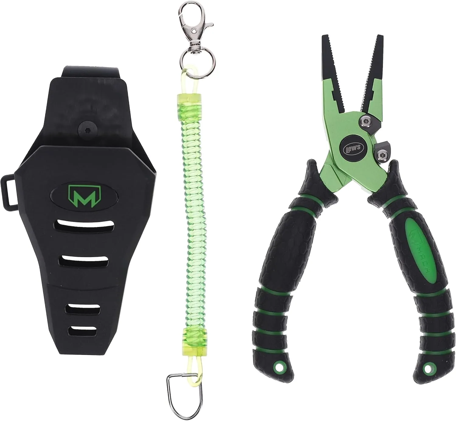 Lew's Mach 7-Inch Side Cutter Plier with Lanyard and Sheath
