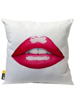 Lips Outdoor Throw Pillow