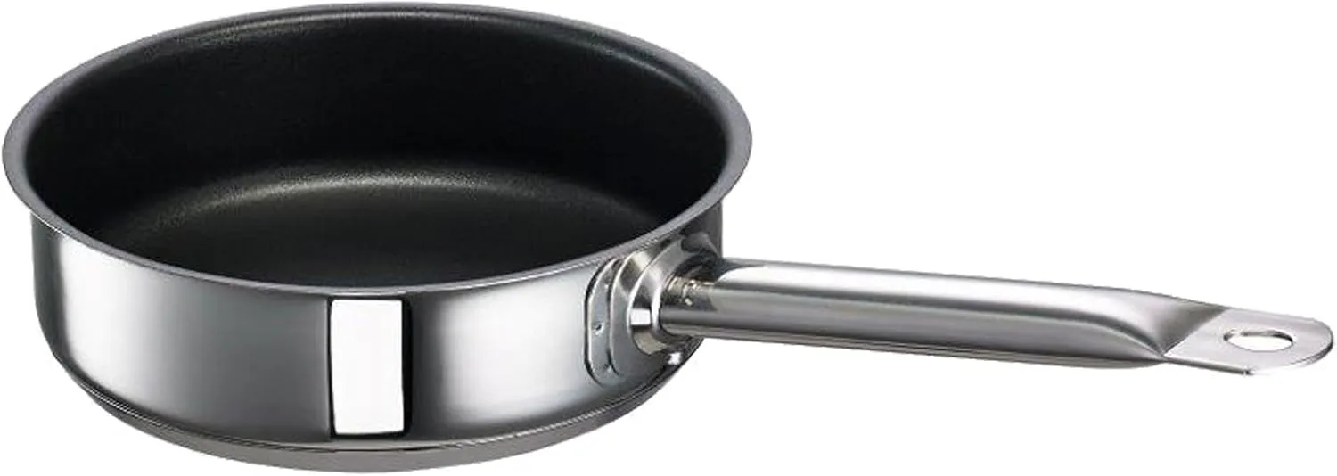 Little Lilly 452255 Mini Frying Pan, 18/10, 64078-16 Frying and Universal Pans, Stainless Steel, Silver, 39.2 x 22.6 x 7 cm