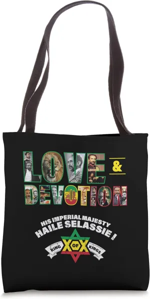 Love & Devotion Ras Tafari HIM Haile Selassie Tote Bag