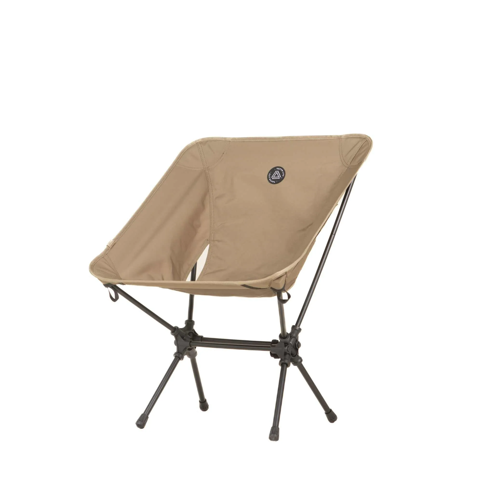 Low Back Ultralight Folding Camping Chairs With Storage Pouch - Khaki by YATTA