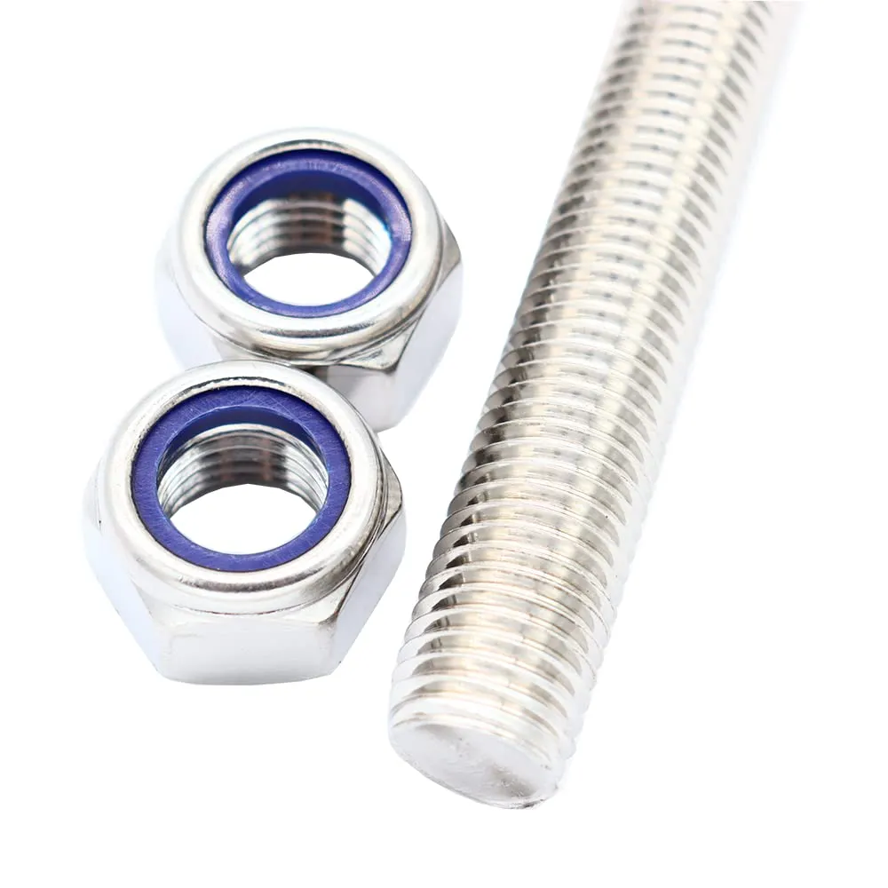 M12x250mm Fully Threaded Rod Studs Long Metric Threaded Screw 304 Stainless Steel Right Hand Threads All Threaded Rod Studs for Anchor Bolts Clamps Hangers U-Bolts 5 Pack