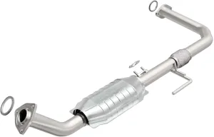 MagnaFlow Direct-Fit Catalytic Converter HM Grade Federal/EPA Compliant 24404 - Stainless Steel 2in Main Piping, 46.8in Overall Length, No O2 Sensor - Tundra Truck HM Replacement