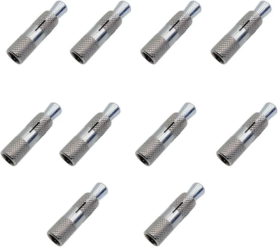 Marine 5/16" Drop in Anchor Fastener Bolt Grip Anchor Stainless Steel T304 10Pcs