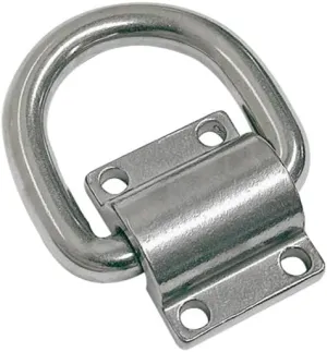 Marine Boat Stainless Steel 316 5/8" Bolt-On Lashing Ring D-Ring Anchor Tie Down