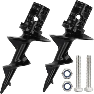 MATINA Sand Anchor for Boat, Dock Auger for Making Sandbar Anchor or Floating Dock Hardware, Sand Auger with Stainless Steel Bolts and Nuts for 1.5" Schedule 40 PVC Tubing Anchor or Dock Post, 2 Pack