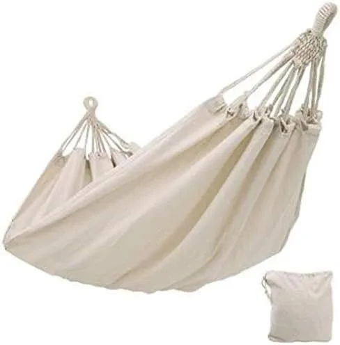 MDybf Double Hammock Outdoor Anti-tip Camping Canvas Hammock Travel Hiking Indoor Outdoor Portable Parachute Cloth