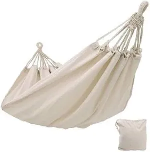 MDybf Double Hammock Outdoor Anti-tip Camping Canvas Hammock Travel Hiking Indoor Outdoor Portable Parachute Cloth