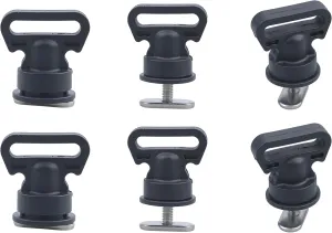 MIZUGIWA Kayak Track Mount Tie Downs,Track Mount Vertical Tie Down Eyelets Rail, Eye Bolt Tie Down Rings for Kayak,Canoe,Securing Cooler