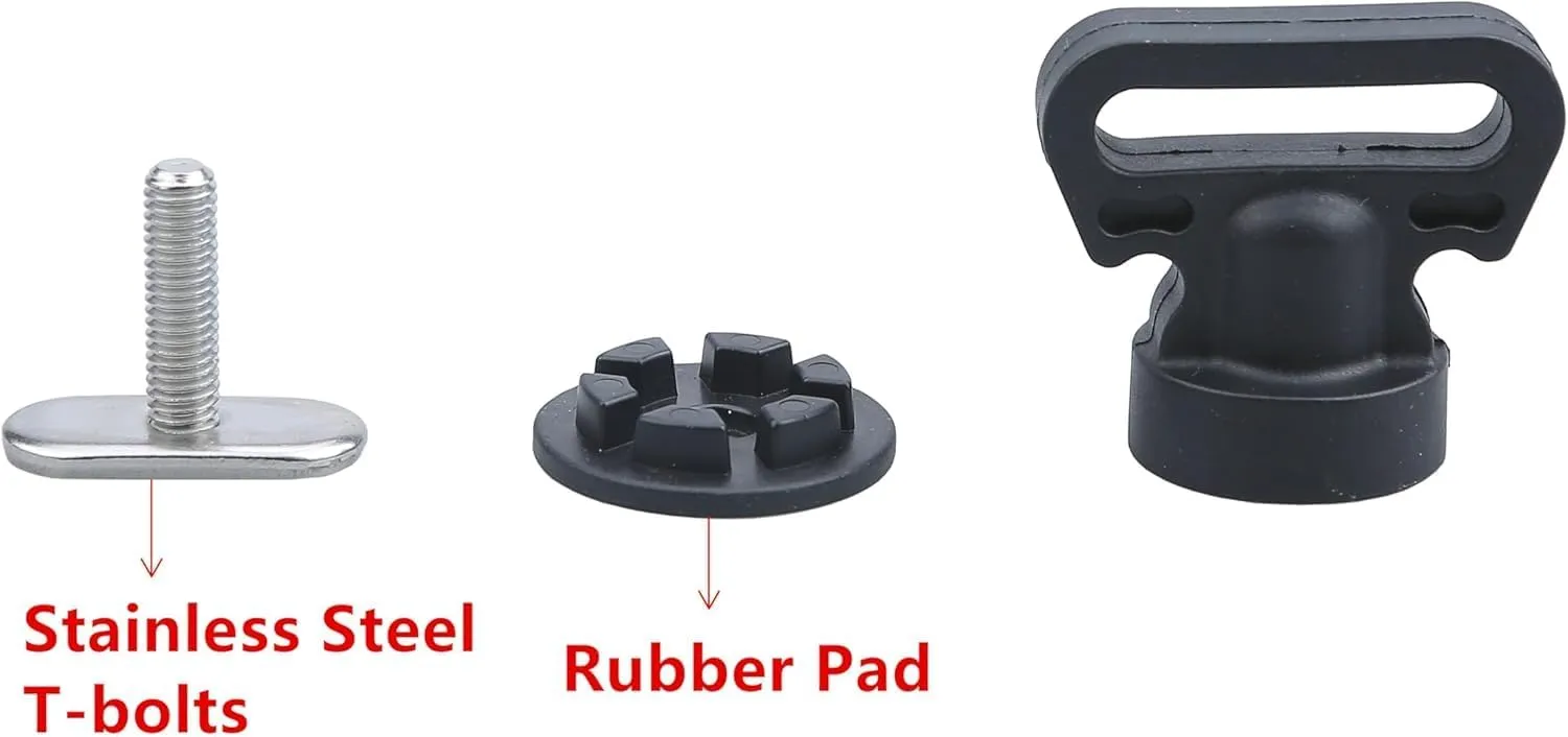 MIZUGIWA Kayak Track Mount Tie Downs,Track Mount Vertical Tie Down Eyelets Rail, Eye Bolt Tie Down Rings for Kayak,Canoe,Securing Cooler