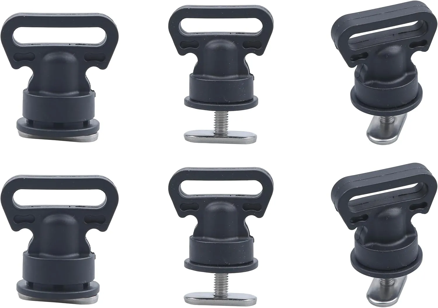MIZUGIWA Kayak Track Mount Tie Downs,Track Mount Vertical Tie Down Eyelets Rail, Eye Bolt Tie Down Rings for Kayak,Canoe,Securing Cooler