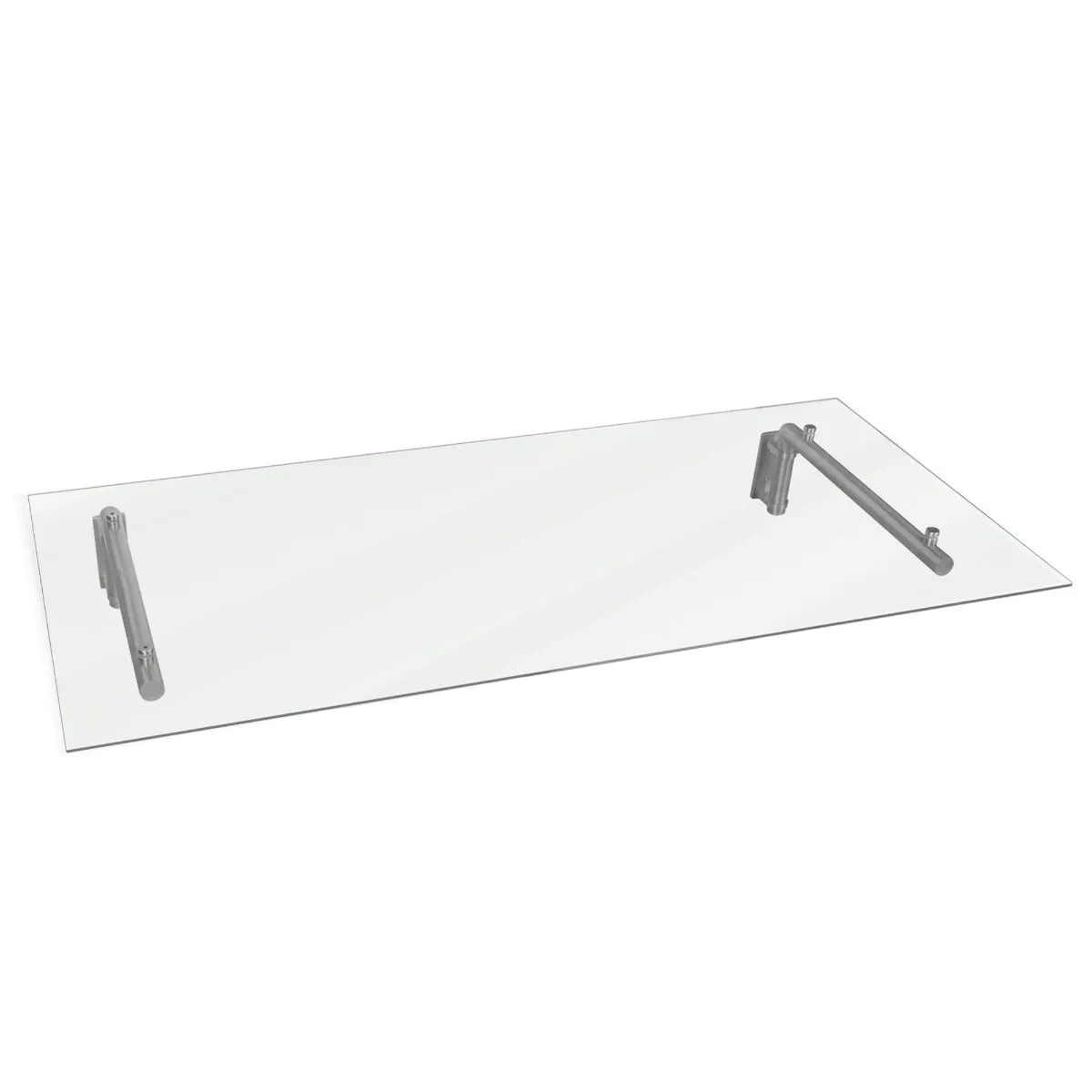 MonsterShop Glass Door Canopy & Brackets, 144cm W, 80cm D