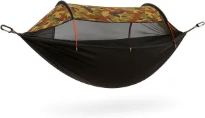 Mosquito Net Hammock Camping Hammock - Portable Lightweight Backpacking Hammock with Sunshade and Insect Protection (Forest Camouflage)
