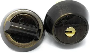Mul-t-lock Hercular Single Cylinder deadbolt w/Thumb turn - Antique Brass