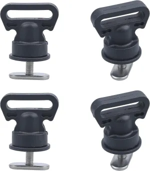 Mxeol Kayak Track Mount Tie Downs,Track Mount Vertical Tie Down Eyelets Rail for Kayak,Canoe,Securing Cooler,Pack of 4
