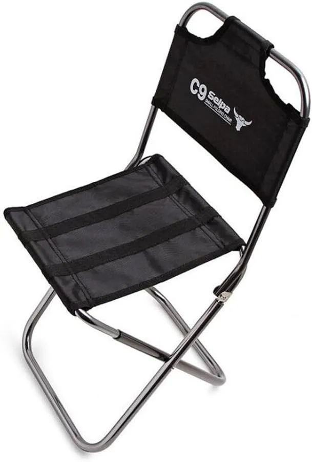 Nadalan Small Outdoor Portable Mini Oxford Folding Chair Aluminum Backrest Chairs Fishing Stool Camping Chair with Carry Bag