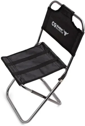 Nadalan Small Outdoor Portable Mini Oxford Folding Chair Aluminum Backrest Chairs Fishing Stool Camping Chair with Carry Bag