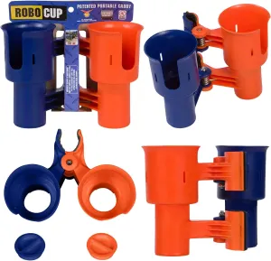(Navy & Orange), Best Cup Holder for Drinks, Fishing Rod/Pole, Boat, Beach Chair, Golf Cart, Wheelchair, Walker, Drum Sticks, Microphone Stand