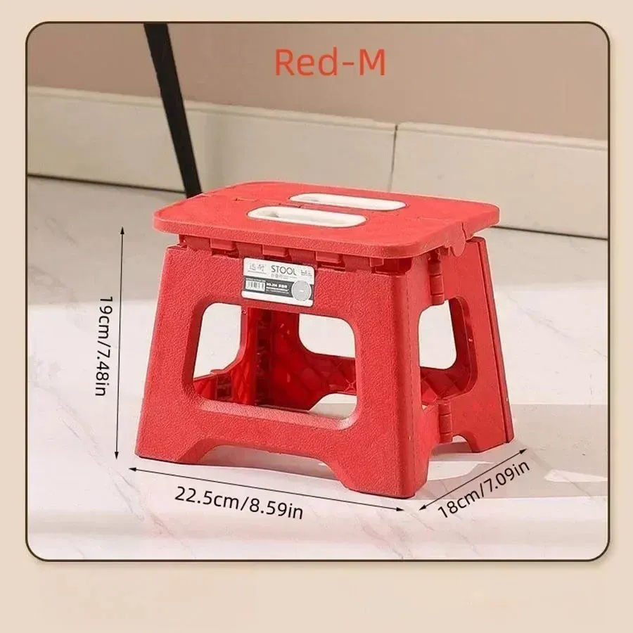 New Adult Children Portable Folding Stool Thickened Plastic Saddle Chair