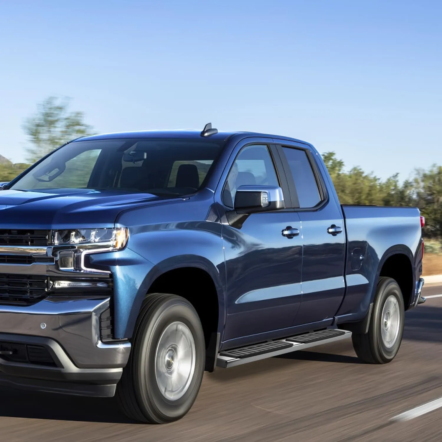 Nilight Running Boards for 2019-2024 Chevy Silverado/GMC Sierra 1500 Double Cab 2020-2024 Silverado/GMC Sierra 2500HD 3500HD 6 Inch Stainless Steel Bolt-on Side Step Nerf Bars