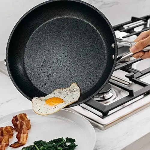 Ninja C30026C, Foodi NeverStick Premium 10.25-Inch Fry Pan, Slate Gray (Canadian Version)