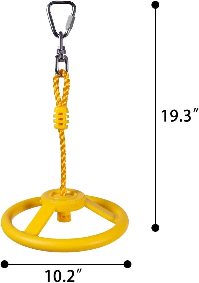 Ninja Wheel Obstacle for Kids Adults 360 Degrees Rotating Joint Jungle Gym Monkey Wheel Course Outdoor Indoor Playground Backyard Warrior Obstacle Course Slacking Line