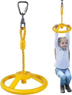 Ninja Wheel Obstacle for Kids Adults 360 Degrees Rotating Joint Jungle Gym Monkey Wheel Course Outdoor Indoor Playground Backyard Warrior Obstacle Course Slacking Line