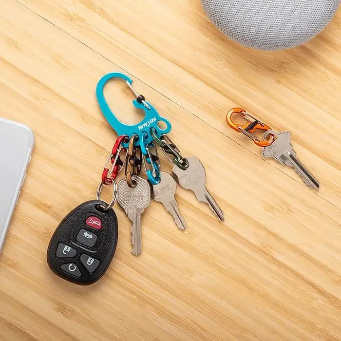 Nite Ize Bigfoot Locker Keyrack Aluminum S-Biner Keychain - KLKBFA-03-R6RF1