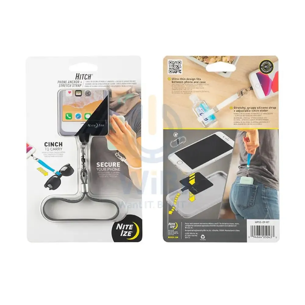 NiteIze Hitch® Phone Anchor   Stretch Strap - charcoal