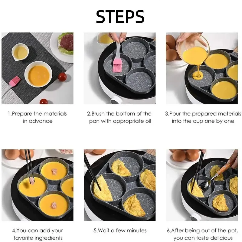 Non-Stick 4 hole Egg Frying Pan